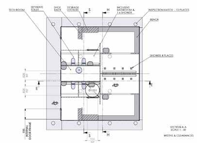 Flytende garderobe/dusj/toalettbygg - Bildet viser