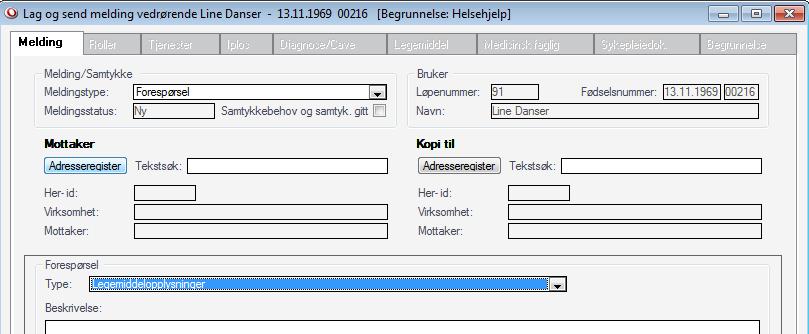 Mottaker Visma Adresseregister vadr- skal benyttes i forbindelse med sending av elektroniske meldinger.