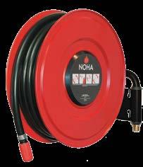 vannfylt svingarm for montering i nisje NOHA S50 NOHA Slangetrommel på vogn, for generell rengjøring og brannslokking