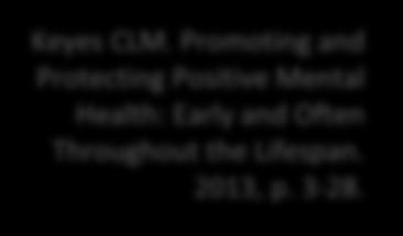 Promoting and Protecting Positive Mental Health: Early