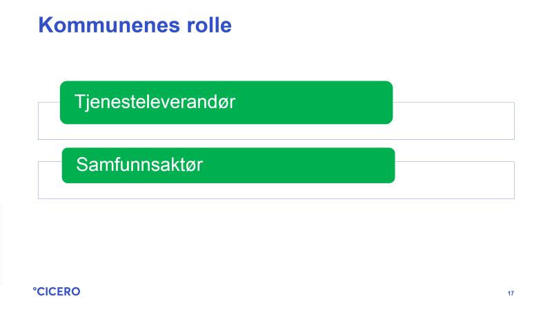 Kommunenes rolle