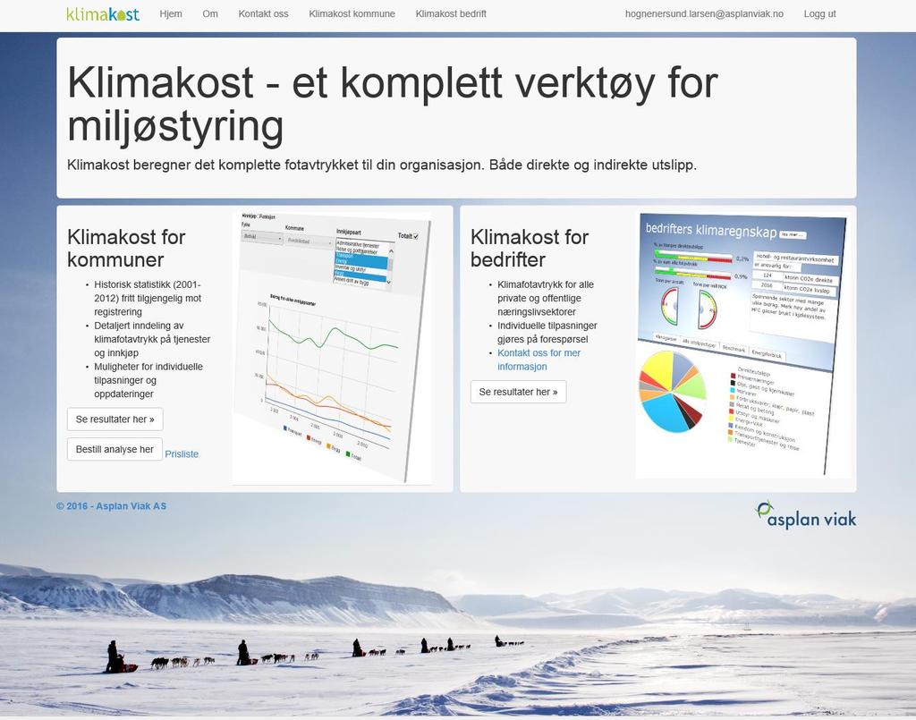 Kontakt Analysen er gjennomført ved gruppe for energi og miljø i Trondheim. Alle data er gjort tilgjengelig pa klimakost-web.