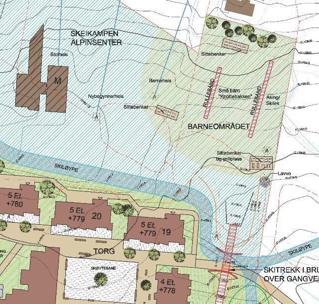 Alpintilbudet bunnområdet i bakken Oppgradering og flytting av barneområdet - skille barneområde fra