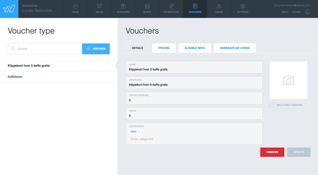 Vouchers i Wallmob Slik jobber du med vouchers i Wallmob Forberedelse og om modulen Forberedelse og om modulen.