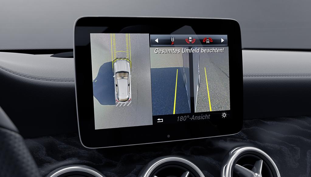 Mercedes-BenzIntelligentDrive Enten det gjelder rushtrafikk, langkjøring om natten eller turer på ukjente veier i stressende situasjoner gjør GLA det merkbart lettere for deg.