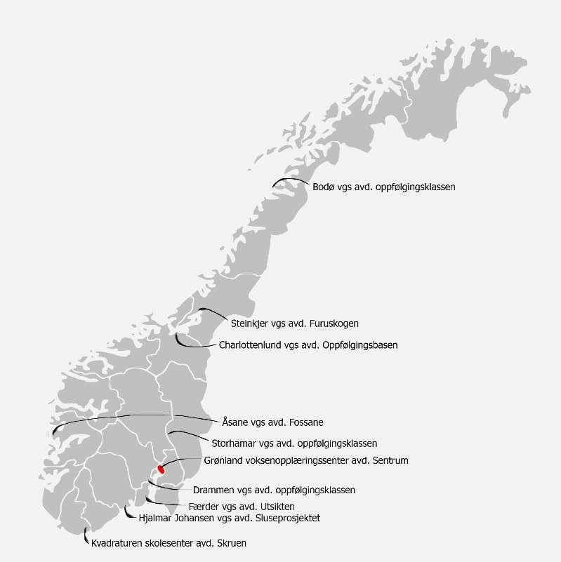 Oppfølgingsklassene i Norge I en oppfølgingsklasse kan du få tilpasset opplæring i trygge omgivelser «Er du i kontakt med kriminalomsorgen? Er du i gang med skolegang i fengsel?