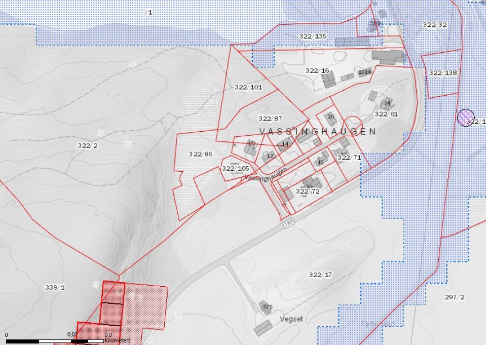 Steinsprang, aktsomhetsområde (svart skrevur) Snøskred, aktsomhetsområde (rød skravur) Flom, aktsomhetsområde NOTAT Oppdragsgiver: Binde Eiendom AS Oppdragsnr.: 5174407 Dokumentnr.