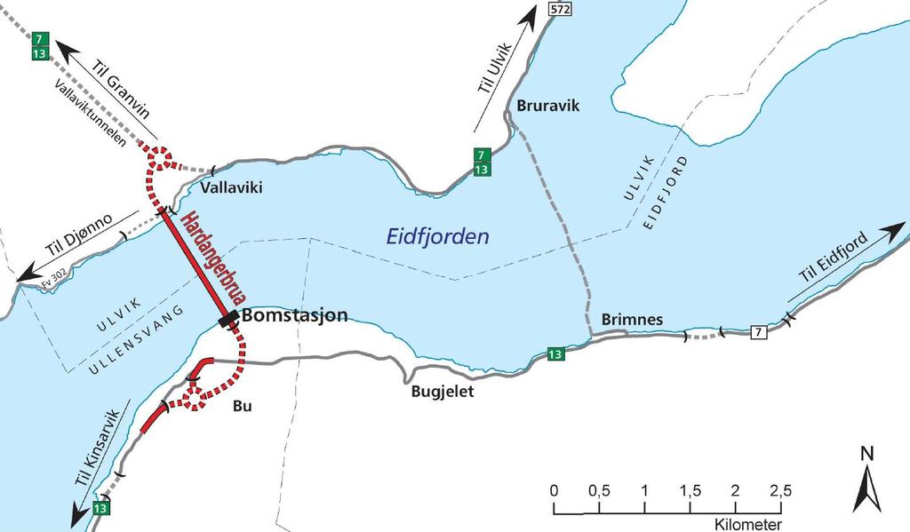 gi bedre regionalt transporttilbud i Rogaland - Hordaland, samt å (3) gi bedre tilbud til fjerntrafikken med et fergefritt samband øst-vest og nord-sør (St.prp. nr. 2 (2005-2006)).