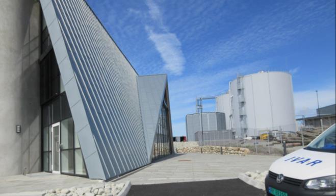 Grødaland biogassanlegg (April 2017) En av Norges største biogassanlegg for mottak av avløpslam og matavfall (ca. 23 000 tonn TS / år).