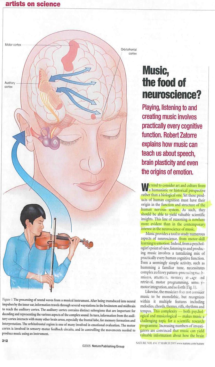 Å lytte til, skape og spille musikk involverer de aller fleste kognitive funksjoner i