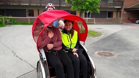 Eidsvoll frivilligsentral flyttet sykkelen sin over til Vilberg Helsetun,