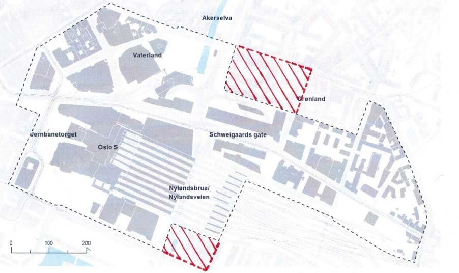 12 Skal det være noen som helst mulighet for å holde byggehøyden for den nye bygningsmassen så lav som illustrasjonen på s. 33 i tiltakslista viser (den hvite bygningen), vil «Smalparken» måtte ofres.