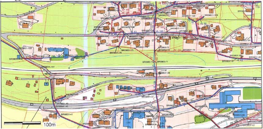 Nordplan side 6 Teknisk plan for ny veg under jernbanelinja ved Lesja stasjon Avstand mellom jernbanespor og vei Vegskulder er derfor trekt minimum 9 meter fra spormidt.