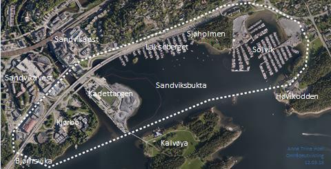 Videre programmering og planprosess Sandvika sjøfront Høsten 2018 gjennomfører Bærum kommune et mulighetsstudie for Sandvika sjøfront, hvor Lakseberget inngår som ett av delområdene.
