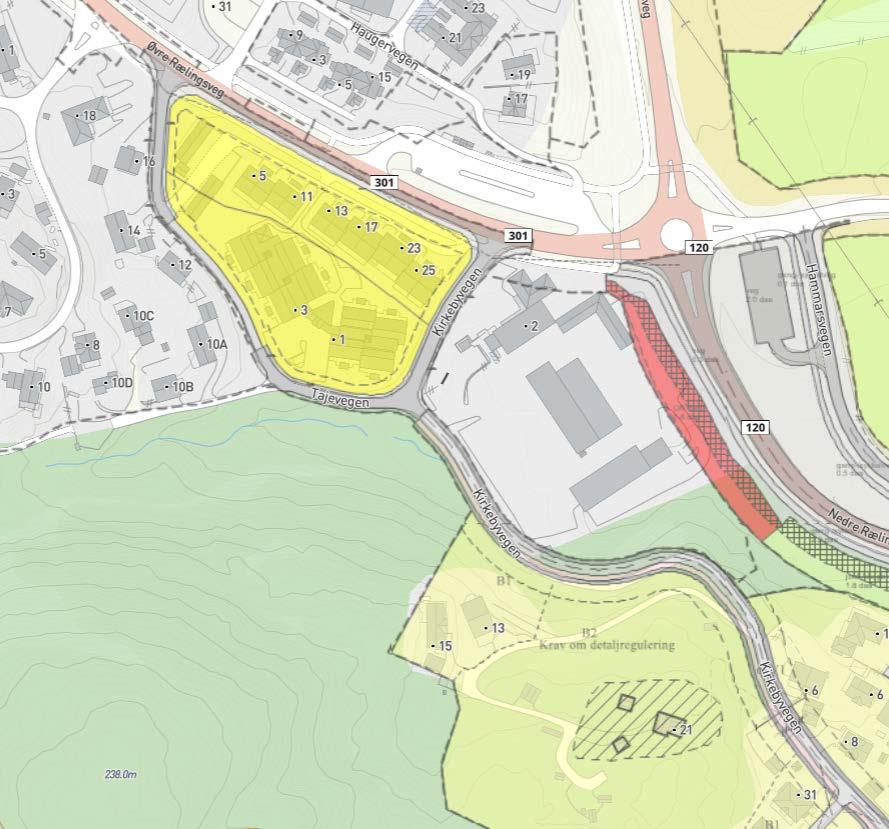 Taijetunet Reguleringsplan for Taijetunet og. (kilde: Kommunekart.com) Trafikkmengder Årsdøgntrafikk (ÅDT) er hentet fra Statens vegvesen sitt vegkart for og Øvre Rælingsveg.