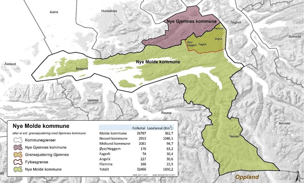 grensejustering Nye Molde