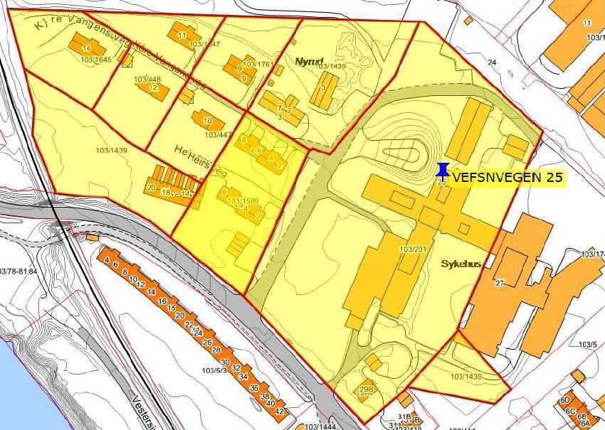 Situasjonsplan: Figur 30: Mosjøen - situasjonsplan 5 - Bryggeområder for offentlige bygninger (O) Området skal brukes til det formål som er angitt på plankartet.