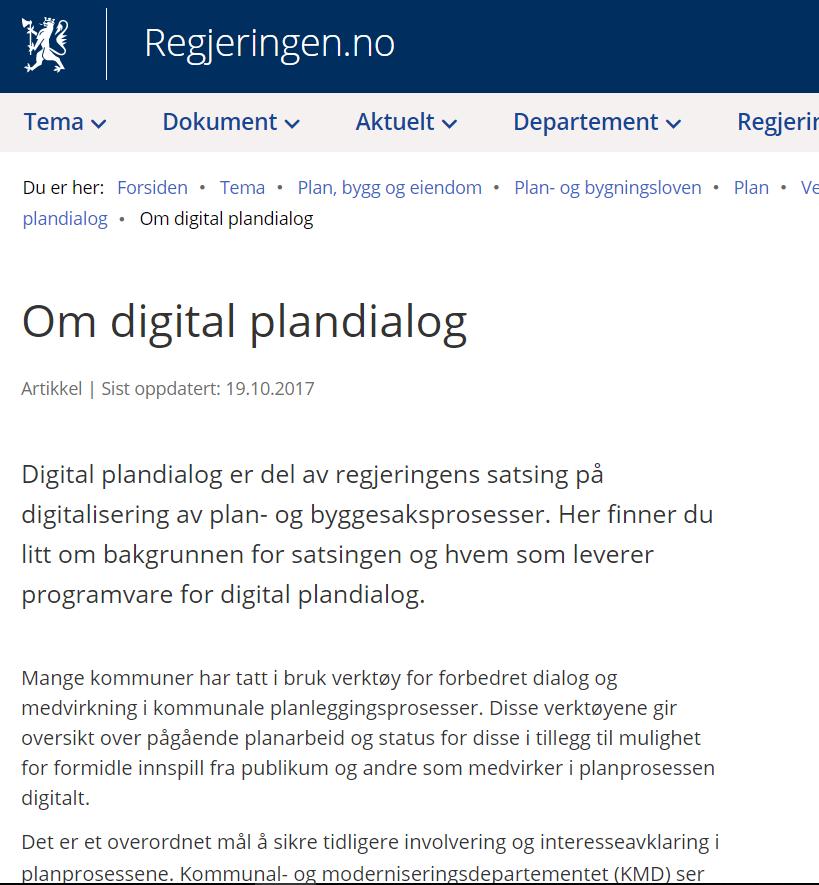 Kvifor plandialog?