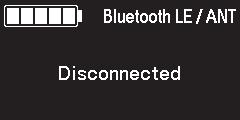 Kapittel 5 HVORDAN SKAL DETTE GJØRES Om innstillingsmenyene Bluetooth LE/ANT (SC-E8000) Gjeldende status for trådløs tilkobling kan vises på skjermen.