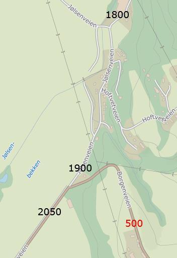 10 TRAFIKKANALYSE JØLSEN MILJØPARK Figur 6: ÅDT på veinettet ved Jølsen Næringspark. Kartkilde: kart.finn.no 3.