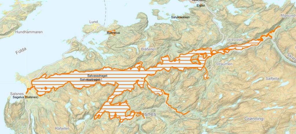 3.13 Halsanelva Halsanelva ble undersøkt fra vandringshinder i Fjellforsen og ned til sjøen 1. og 12. oktober (figur 14).