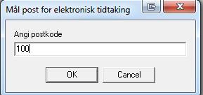 Etterpå legger du inn postkode for