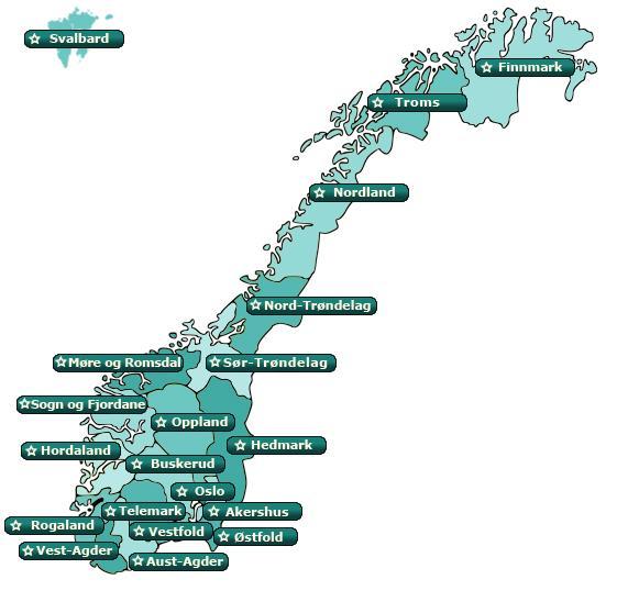 De frivillige organisasjonene arranger kurs i alle Norges 19 fylker, og hvert år rapporterer de sin kursaktivitet gjennom studieforbundene.