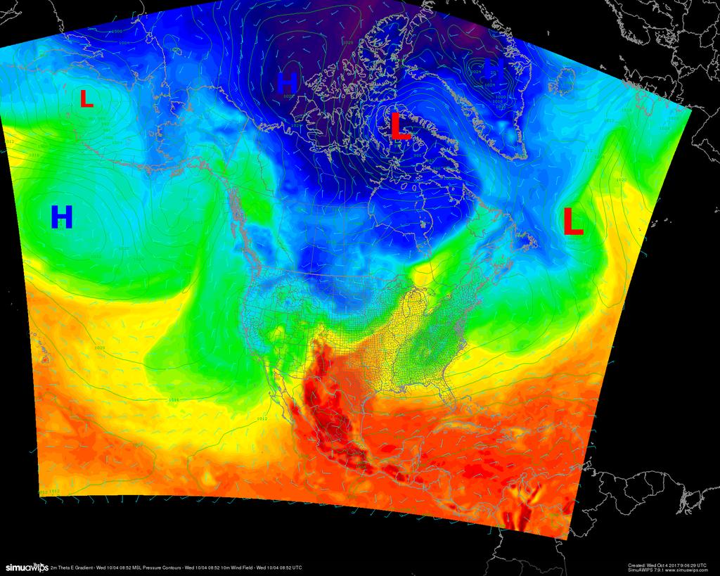 Onsdag 4 oktober For meridional (nord - sør) transport av energi i atmosfæren er