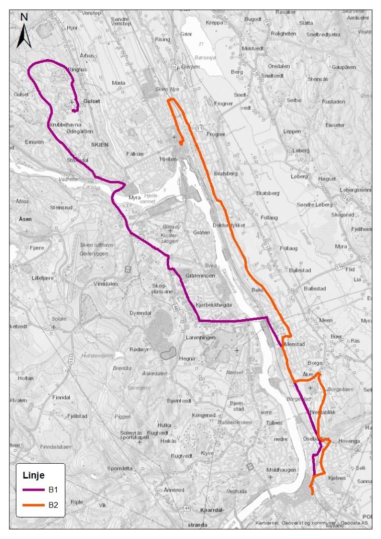 5.2 Bybuss Tilbudsnivå: 15 minutters frekvens i rush, 30 min. på dagtid og timesfrekvens på stille tid.