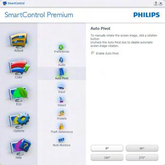 Når den er deaktivert, vil ikke SmartControl Premium kjøre ved oppstart eller være i oppgaveskuffen.