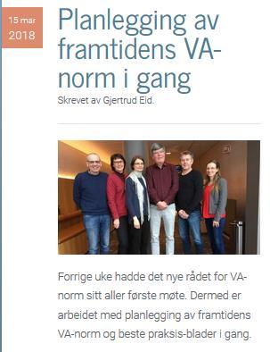 totalprodukt: VA-norm med «beste praksis blader» Kommuner/selskap som bruker