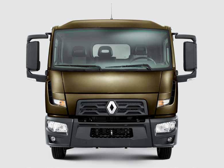 renault trucks_d CAB 2 M 32 Elektrisk betjente eller manuelle sidespeil med avisingsfunksjon og integrerte blinklys stor frontrute som gir optimal sikt Stigtrinn for