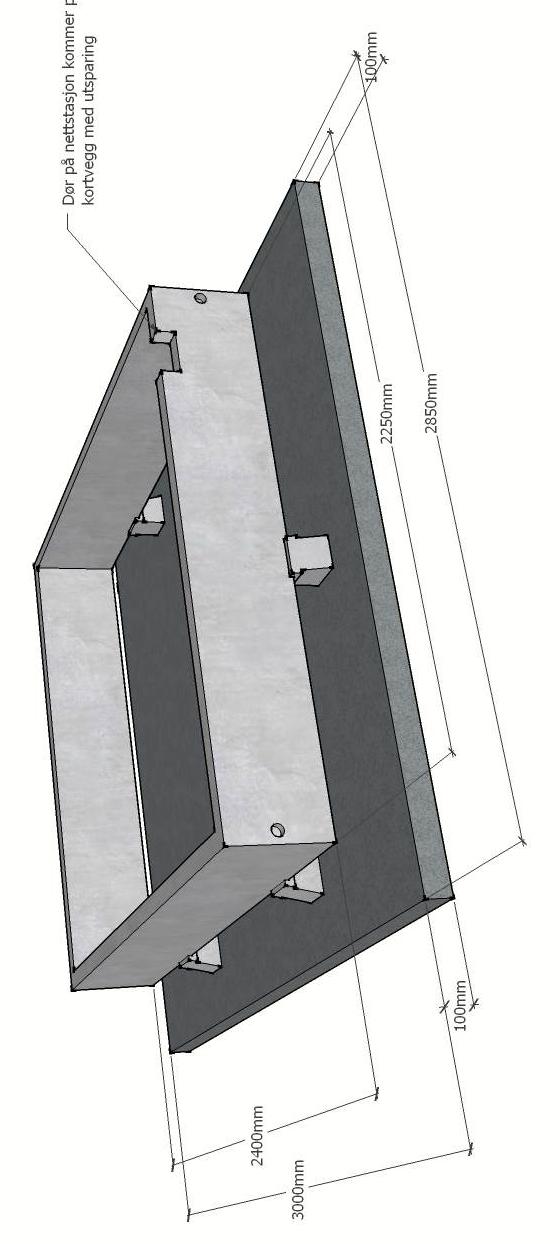4.5 Skisse av fundament til prefabrikkert kiosk Figur 5.