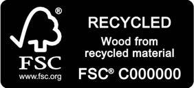 FSC-sertifisert virke. Dette avhenger av hvilket FSC-merke som er angitt.