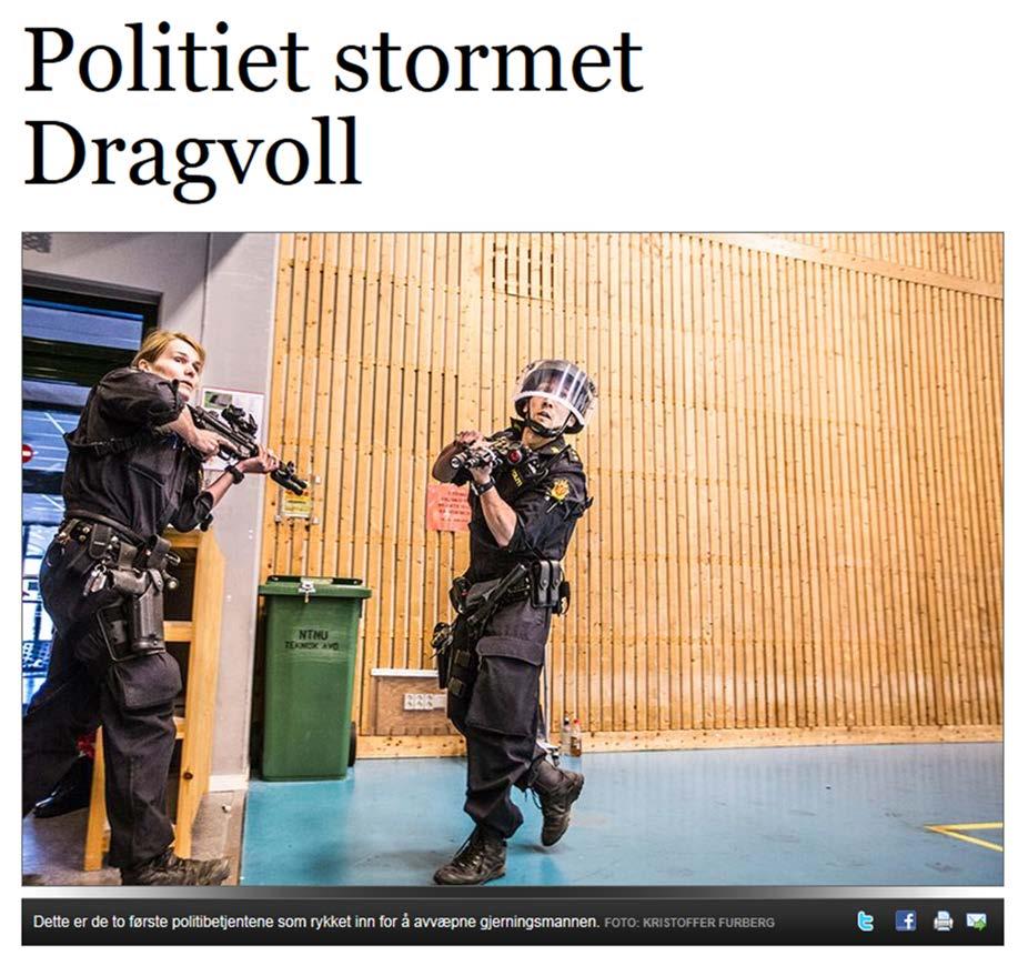 Beredskapsøvelse Dragvoll 25.