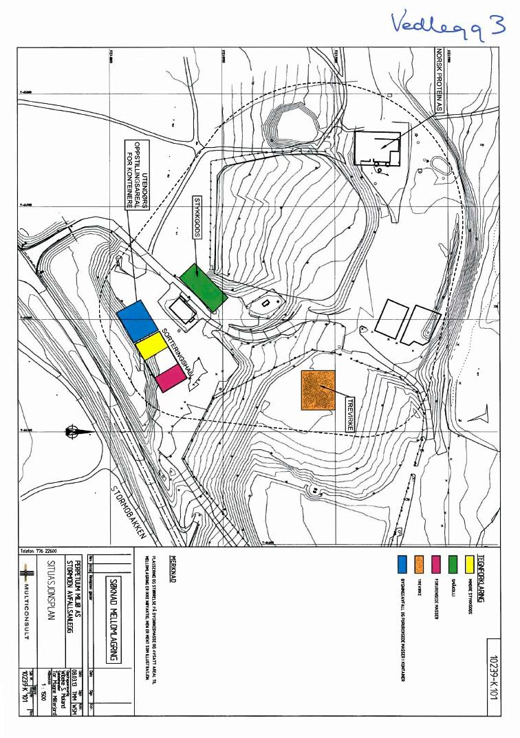 VEDLEGG 2 Kart som viser plassering og størrelse på områdene som inngår i anlegget for mottak og