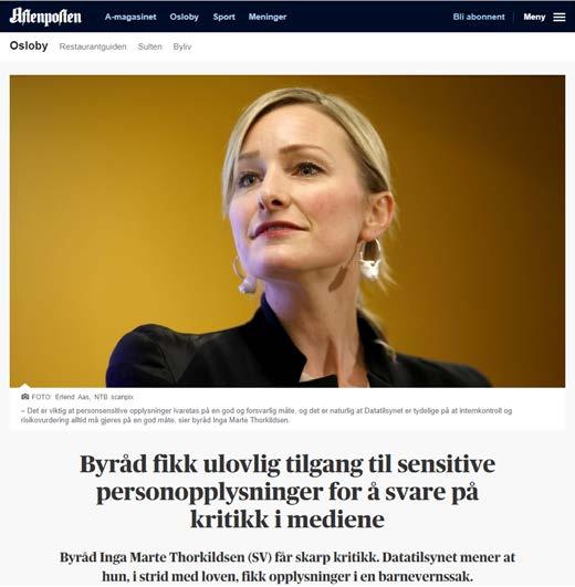 Innsamlede persondata skal kun benyttes til det de ble samlet inn for