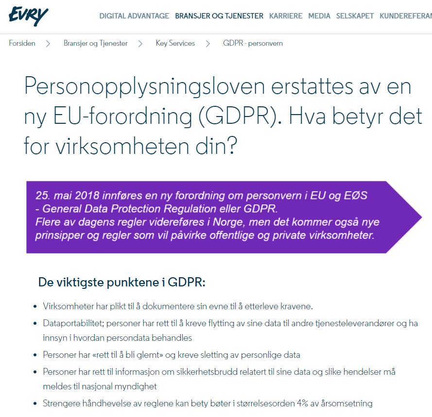 Trenger dere hjelp? https://www.evry.