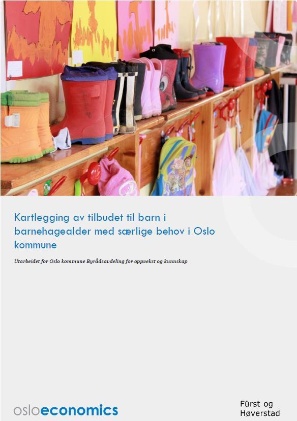 Rapport: Kartlegging av tilbudet til barn i barnehagealder med særlige behov i Oslo kommune Oppdrag fra Oslo kommune Noen av metodene: -