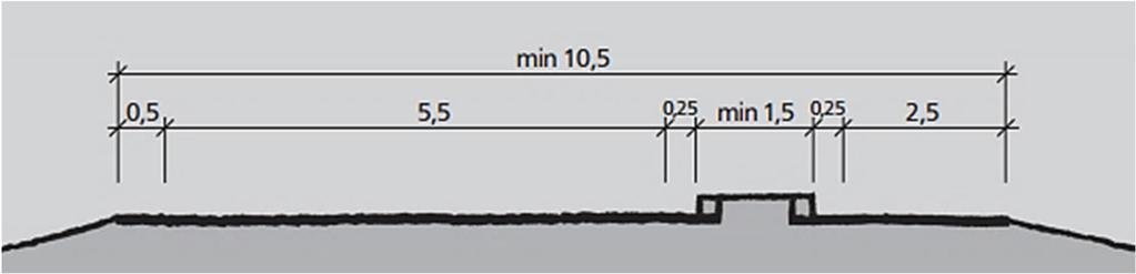 Figur 16 - Eksempel på tverrsnitt for vegklasse Sa2 3.