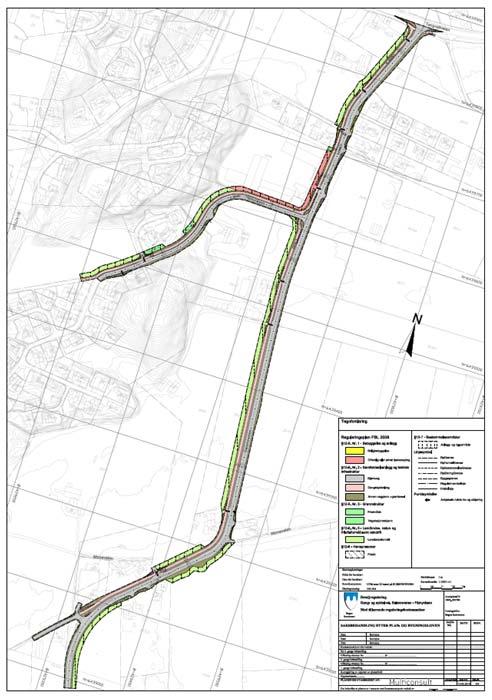 Områdene langs Salemsveien er i kommuneplanen avsatt til LNFR område, tjenesteyting, byggeområde for bolig, og veiformål. Deler av strekningen er regulert til jordbruk og barnehage.