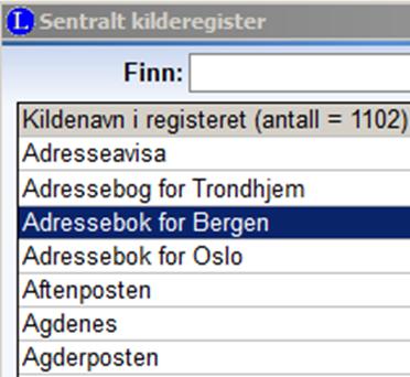 Oppbyggingen av en kilde i Legacy enkel Sentralt kilderegister Navn Kildetype Forfatter Tittel Publiseringsfakta Detalj Årgang Sidetall Løpenummer 15