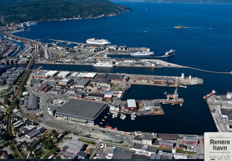 Trondheim Tildekking av sjøbunn i Nyhavna, Brattørabassenget, Kanalen og Ilsvika (ca 380.000 m 2 ) med rene masser Noe mudring (ca 75.