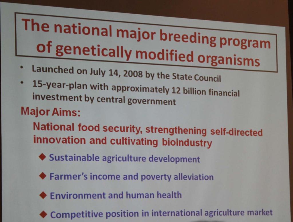 Kina investerer stort på GMO - nye 12