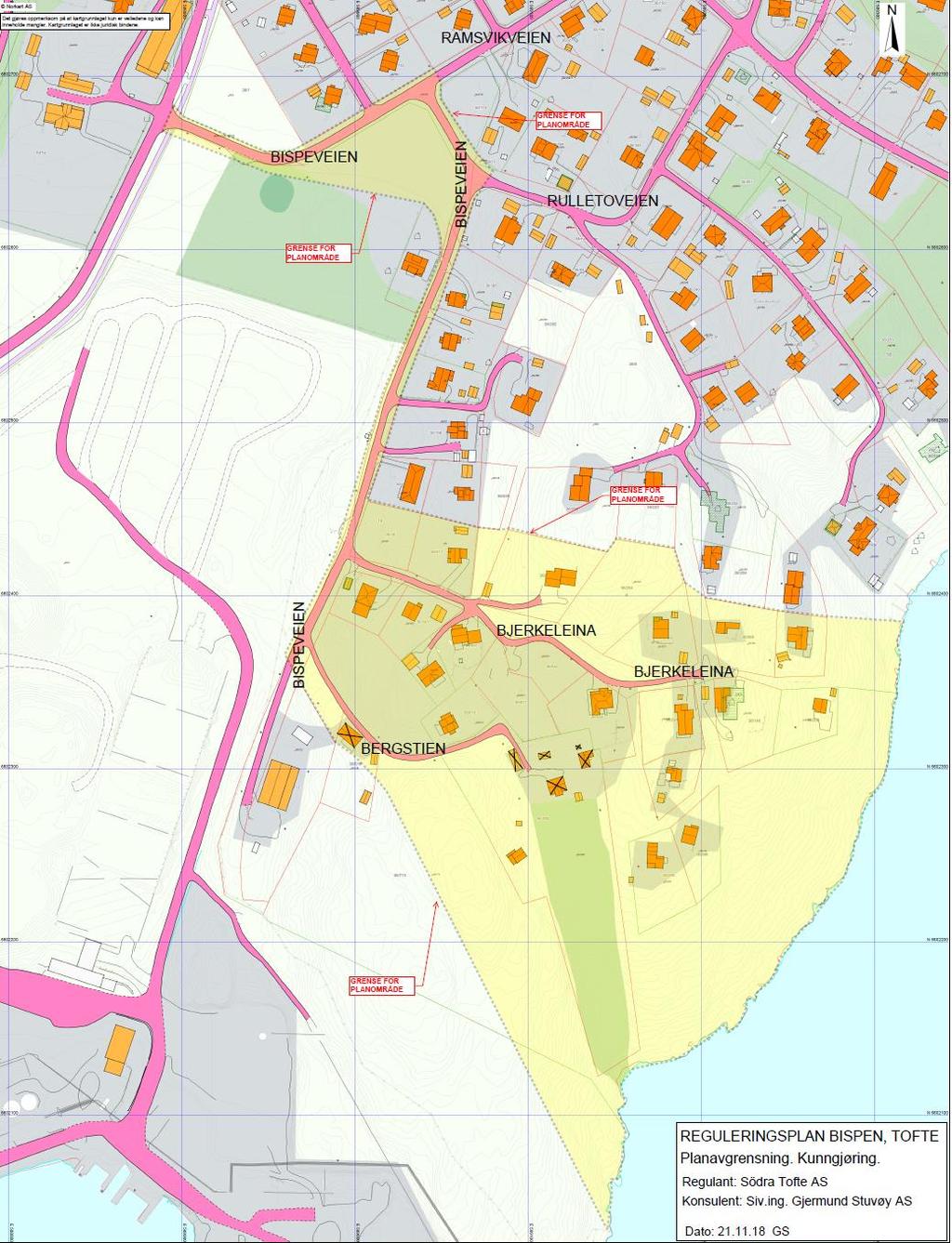 Vedleggskart til varsel om utarbeidelse av forslag