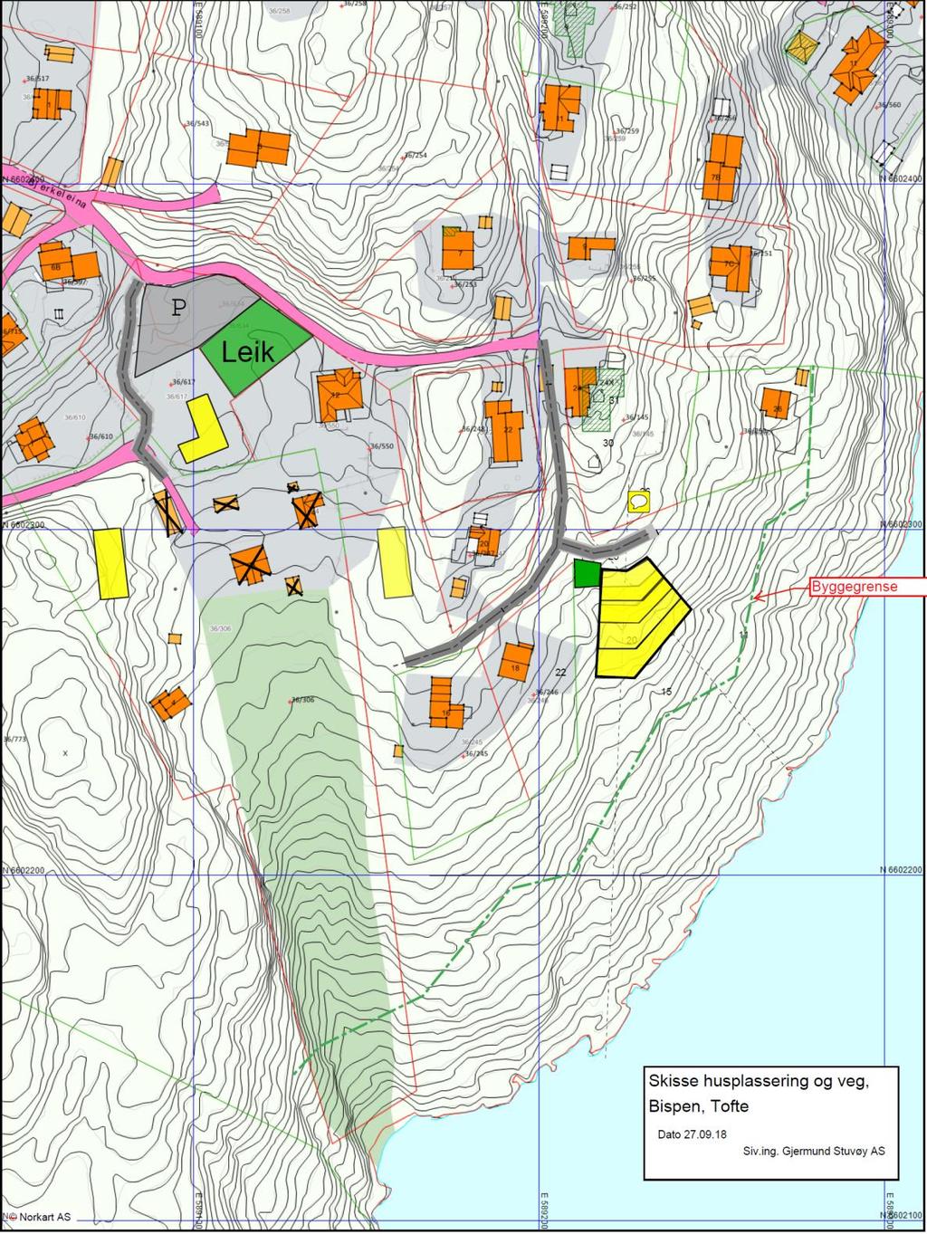 SÖDRA TOFTE AS 7 Figur 6.1 Skisse. Mulig utbygging med reguleringsplan. Hurum den 26.