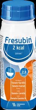 1 flaske Fresubin 2 kcal DRINK inneholder 20 gram protein og 400 kcal 20 E% Protein (1680) 400 20 45
