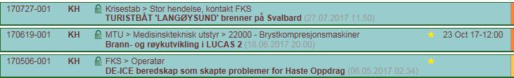 Grafene angir også hvor mange slike hendelser det har vært siste 30 dager og så lang i inneværende år. 4.