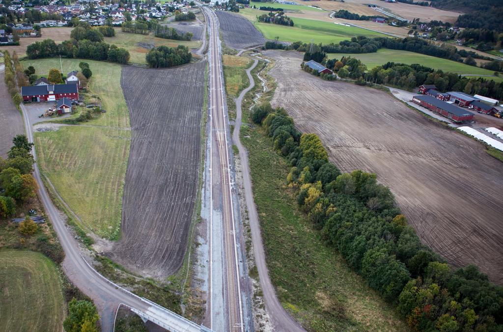 Midlertidig bruk av areal til anleggsområde Erstatning skal dekke det økonomiske tapet som følge av at Bane NOR bruker arealet ved anleggsgjennomføringen.