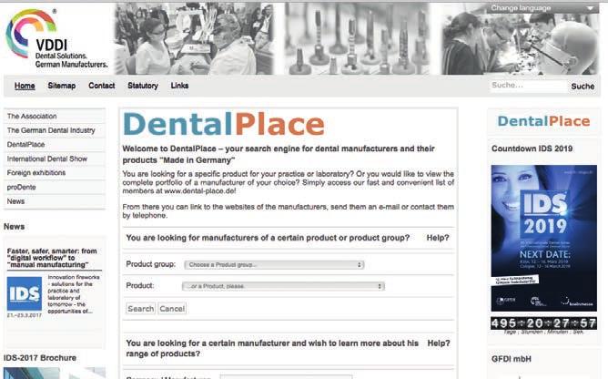 Den internasjonale dentalutstillingen Internationale Dental-Schau IDS arrangeres av VDDIs forretningsselskap, GFDI Gesellschaft zur Förderung der Dental-Industrie mbh, og gjennomføres av Koelnmesse
